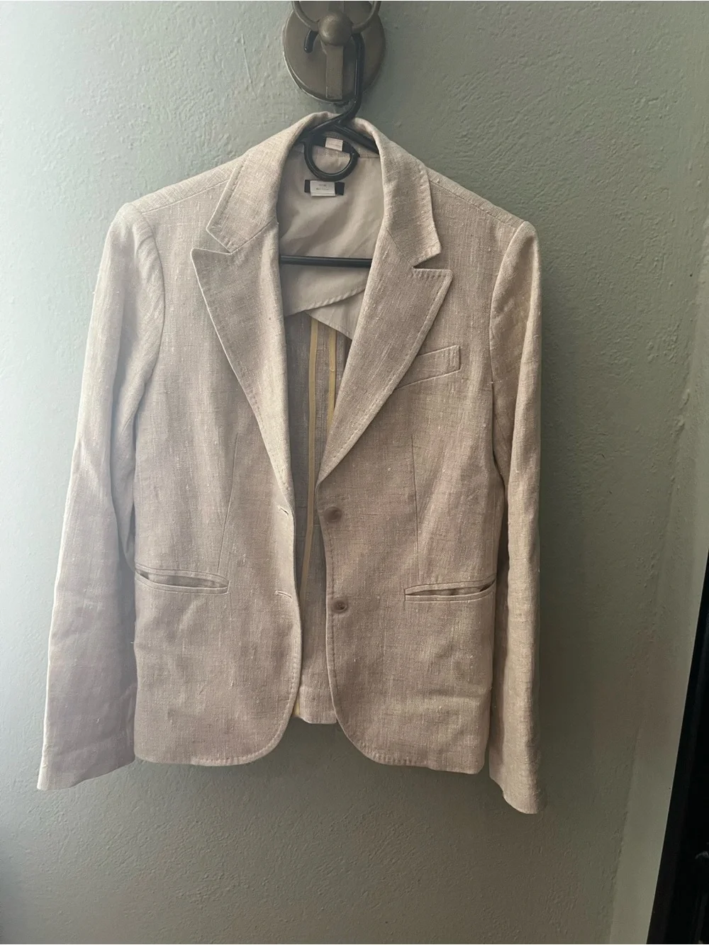 J. Crew Women's Light Beige 100% Linen Blazer